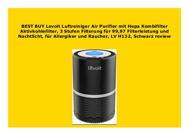 3-Stuf Levoit Luftreiniger Air Purifier mit HEPA-Kombifilter /& Aktivkohlefilter