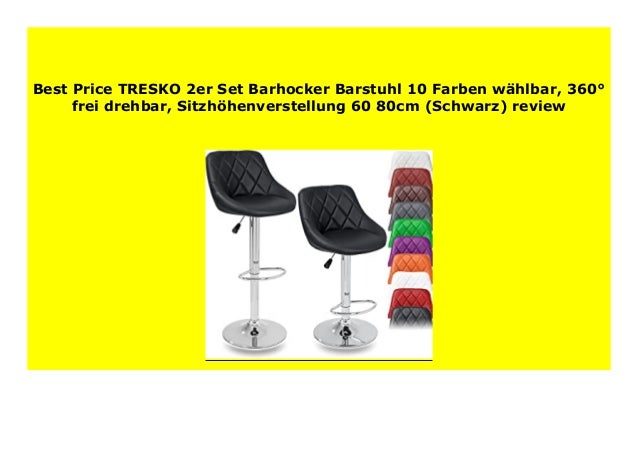 New Tresko 2er Set Barhocker Barstuhl 10 Farben W Hlbar 360 Frei Dr