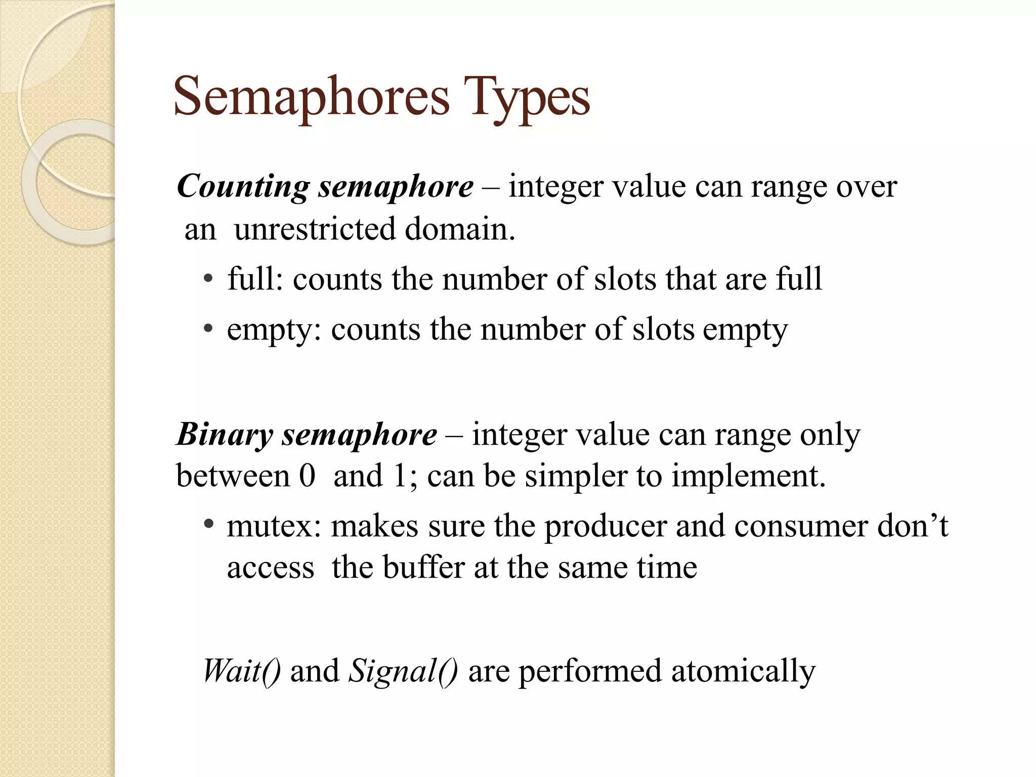 Semophores and it's types | PPTX | Programming Languages | Computing