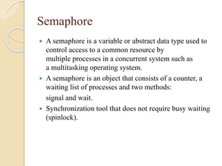 Semophores and it's types | PPTX | Programming Languages | Computing