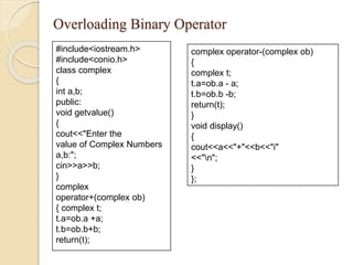 operator overloading | PPT