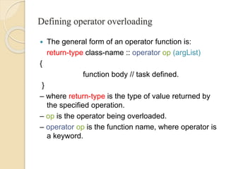 operator overloading | PPT