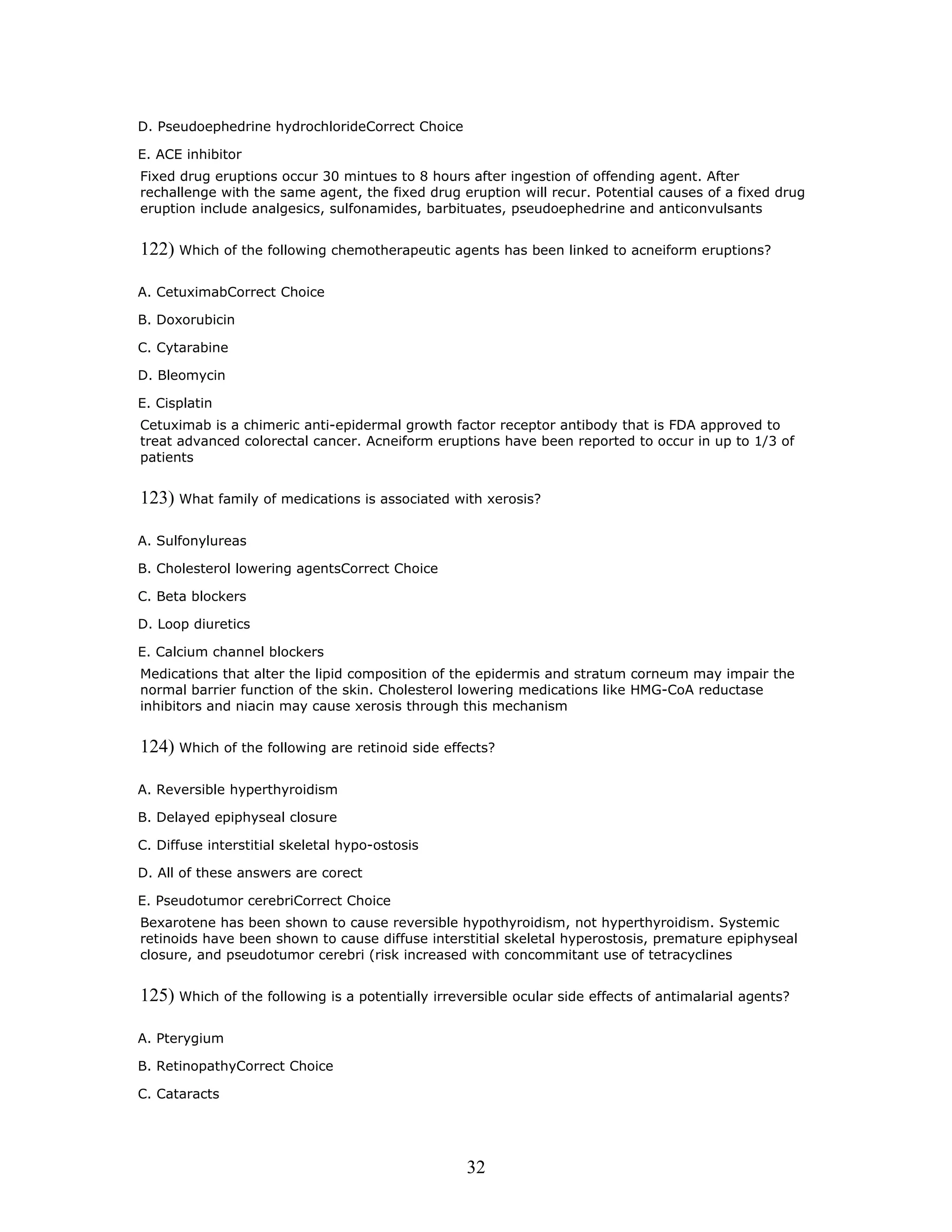Concommitant ETAS_MCQ_16 dermatological drugs | DOC
