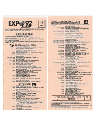 Programa del 16 de septiembre de EXPO 92