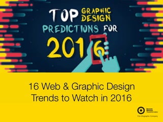 16 Web & Graphic Design
Trends to Watch in 2016
 
