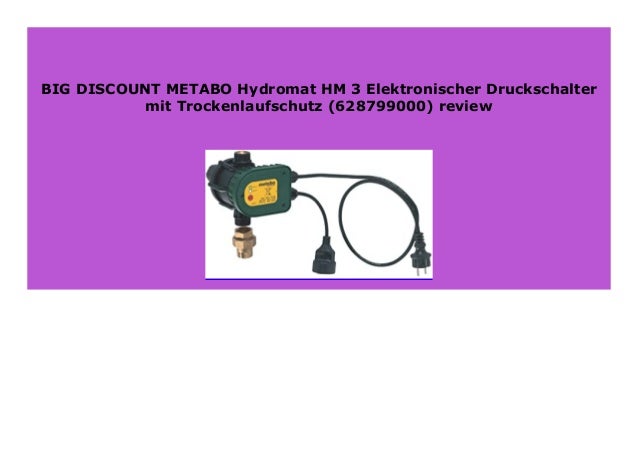 BEST BUY METABO Hydromat HM 3 Elektronischer Druckschalter ...