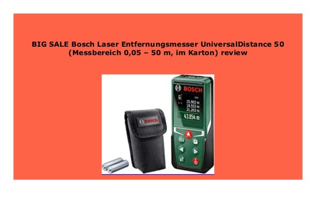 New Bosch Laser Entfernungsmesser Universaldistance 50 Messbereich