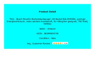 Best Buy Bosch Moveon Bodenstaubsauger Mit Beutel Bgl35mon2 Geringer