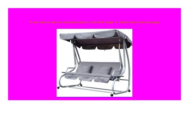 New Outsunny Hollywoodschaukel Gartenschaukel 3 Sitzer Liegefunktion