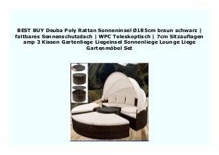 Best Price Deuba Poly Rattan Sonneninsel 185cm Braun Schwarz Fal