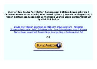 Best Price Deuba Poly Rattan Sonneninsel 185cm Braun Schwarz Fal