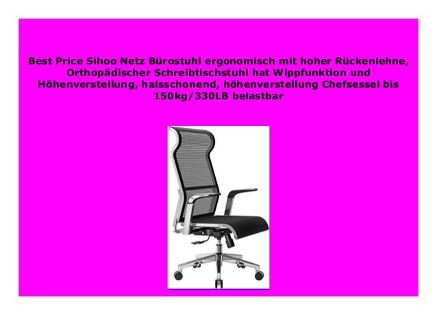 New Sihoo Netz B Rostuhl Ergonomisch Mit Hoher R Ckenlehne Orthop Di