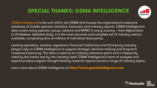 GSMA Intelligence is the unit within the GSMA that houses the organisation’s extensive
database of mobile operator statist...