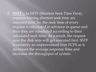 Disk Scheduling Algorithm in Operating System | PPT