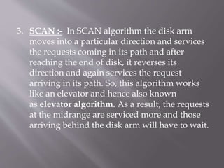 Disk Scheduling Algorithm in Operating System | PPTX