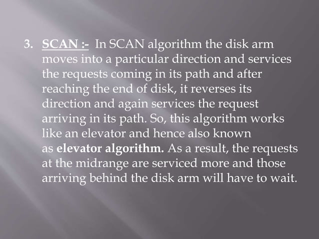 Disk Scheduling Algorithm in Operating System | PPT