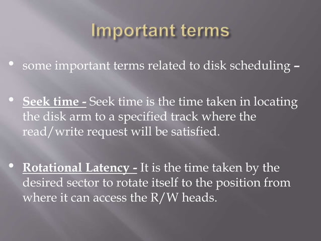 Disk Scheduling Algorithm in Operating System | PPT