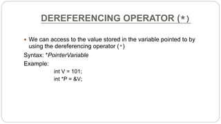 Pointer Basics,Constant Pointers & Pointer to Constant. | PPT