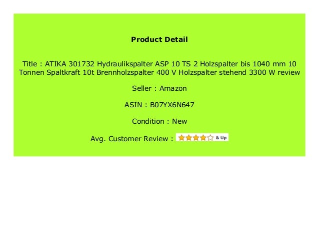 ATIKA ASP 10 TS 400V Holzspalter Brennholzspalter 10 Tonnen 10t ***NEU***
