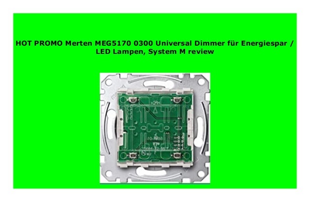 Best Buy Merten Meg5170 0300 Universal Dimmer F R Energiespar Led L