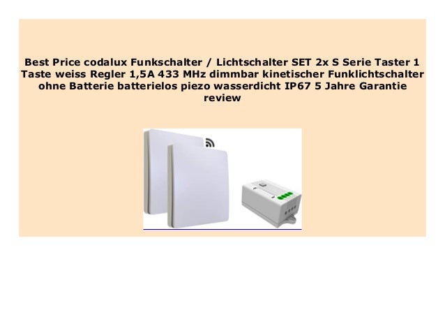 codalux Funkschalter E-Serie TASTER kabellos batterielos 2 Tasten weiß