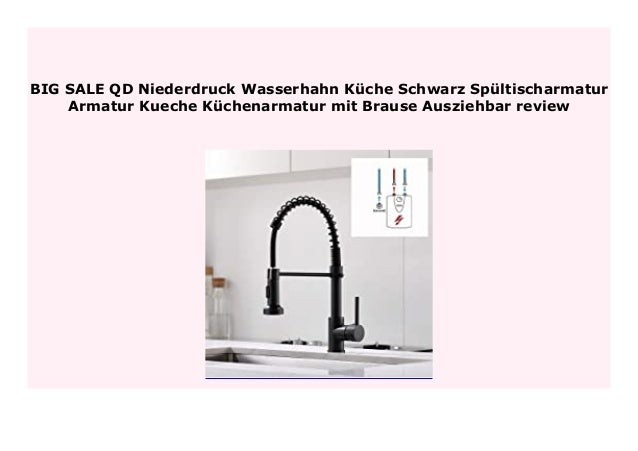 Hot Promo Qd Niederdruck Wasserhahn K Che Schwarz Sp Ltischarmatur Ar