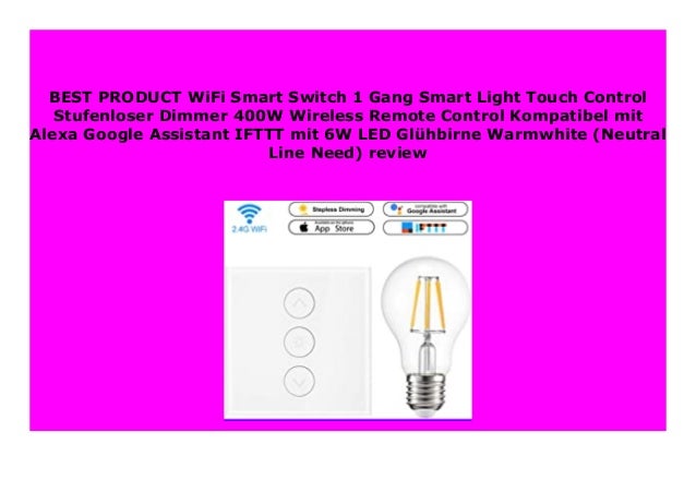 BEST BUY WiFi Smart Switch 1 Gang Smart Light Touch ...