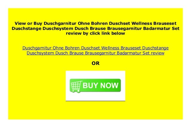Discount Duschgarnitur Ohne Bohren Duschset Wellness Brauseset Duschs