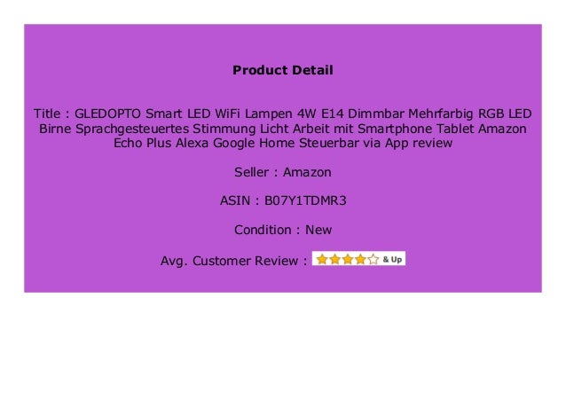 Best Seller Gledopto Smart Led Wifi Lampen 4w E14 Dimmbar Mehrfarbig