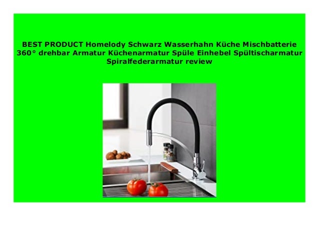 360° Niederdruck Wasserhahn Küchenarmatur Spültischarmatur Mischbatterie Schwarz