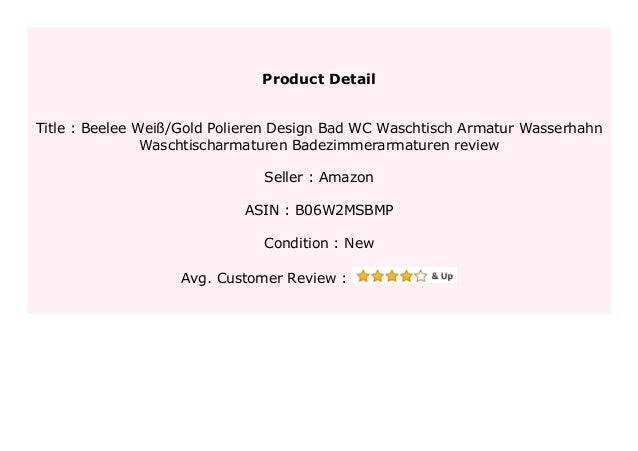 Best Buy Beelee Wei Gold Polieren Design Bad Wc Waschtisch Armatur