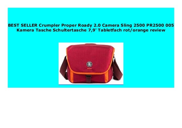 crumpler proper roady 2.0 camera sling 2500