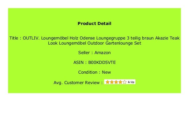 Best Product Outliv Loungem Bel Holz Odense Loungegruppe 3 Teilig Br