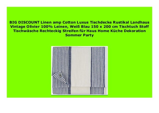 Best Price Linen Amp Cotton Luxus Tischdecke Rustikal Landhaus Vint