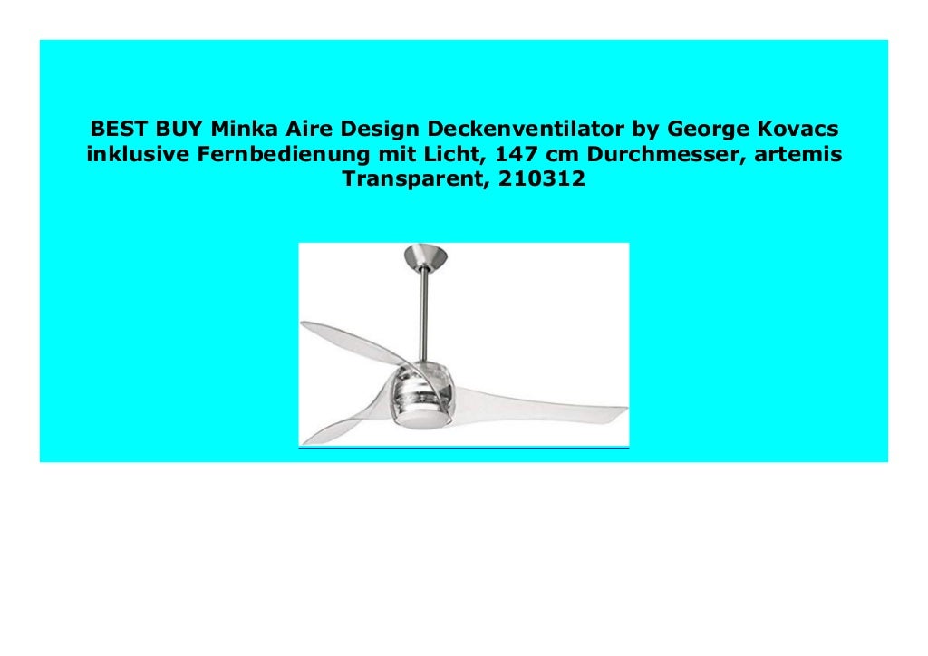 HOT PROMO Minka Aire Design Deckenventilator by George Kovacs inklusi…