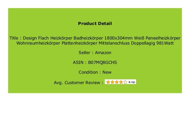 Design Flach Heizk/örper Badheizk/örper 1800x304mm Antrazit Paneelheizk/örper Wohnraumheizk/örper Plattenheizk/örper Mittelanschluss Doppellagig 981Watt