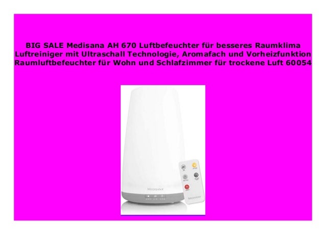 New Medisana Ah 670 Luftbefeuchter F R Besseres Raumklima Luftreini