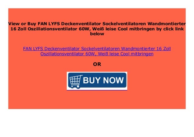 Big Discount FAN LYFS Deckenventilator Sockelventilatoren Wandmontier…