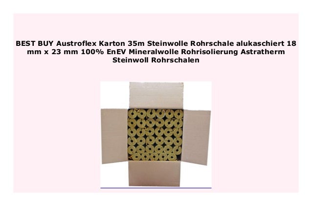 Steinwolle Rohrisolierung alukaschiert 22 x 23 mm 100/% ENEV