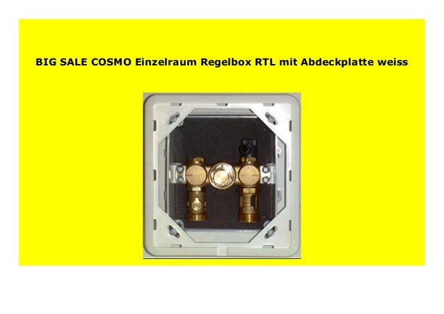 COSMO Einzelraum-Regelbox RTL mit Abdeckplatte weiss