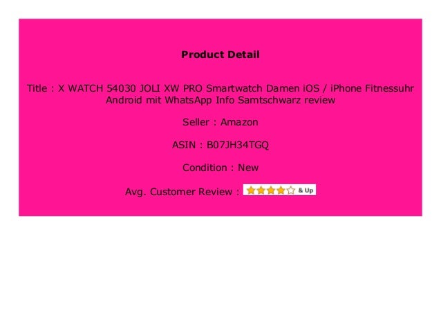 joli xw pro smartwatch