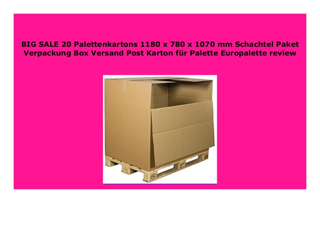 Best Price 20 Palettenkartons 1180 x 780 x 1070 mm Schachtel Paket