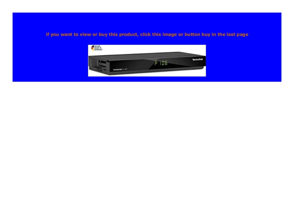 BIG SALE TechniSat TECHNISTAR K4 ISIO Kabel Receiver mit vierfach Tuner