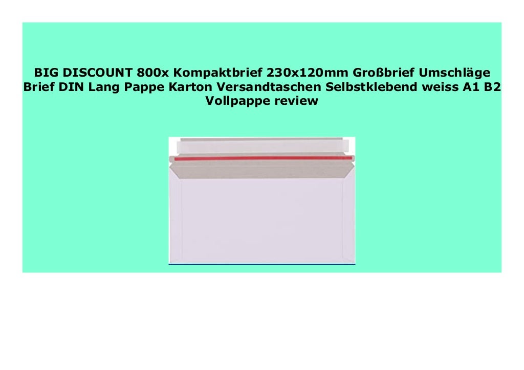 SELL 800x Kompaktbrief 230x120mm Gro brief Umschl ge Brief DIN Lang P…