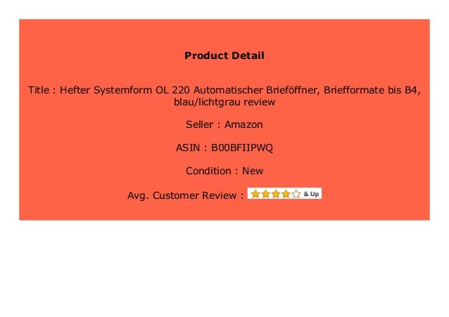 Best Buy Hefter Systemform Ol 2 Automatischer Brief Ffner Brieffor