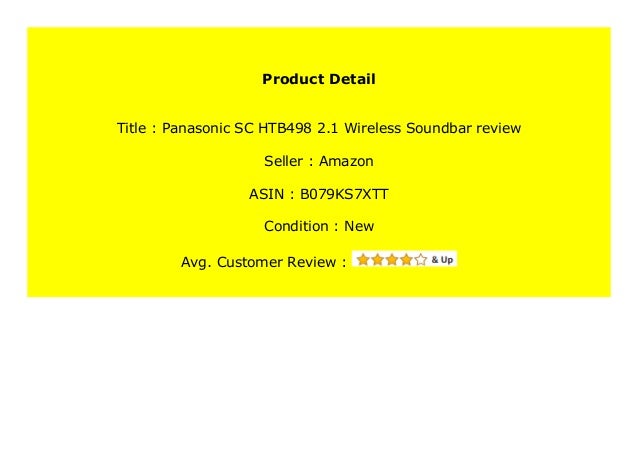 panasonic htb498 2.1