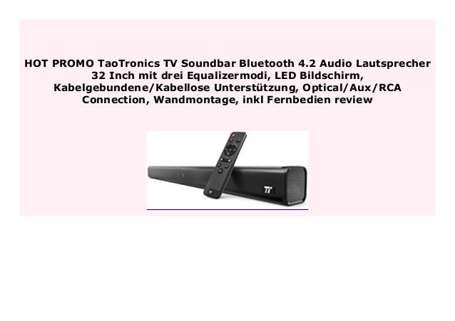 taotronics bluetooth soundbar