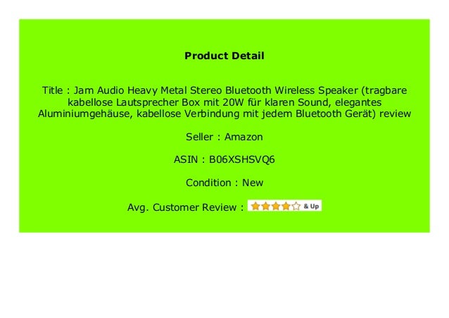 jam audio heavy metal stereo bluetooth wireless speaker