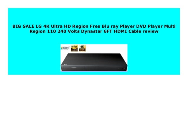 New Lg 4k Ultra Hd Region Free Blu Ray Player Dvd Player Multi Region