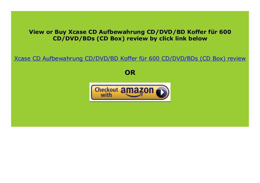 Best Price Xcase CD Aufbewahrung CD/DVD/BD Koffer f r 600 CD/DVD/BDs…